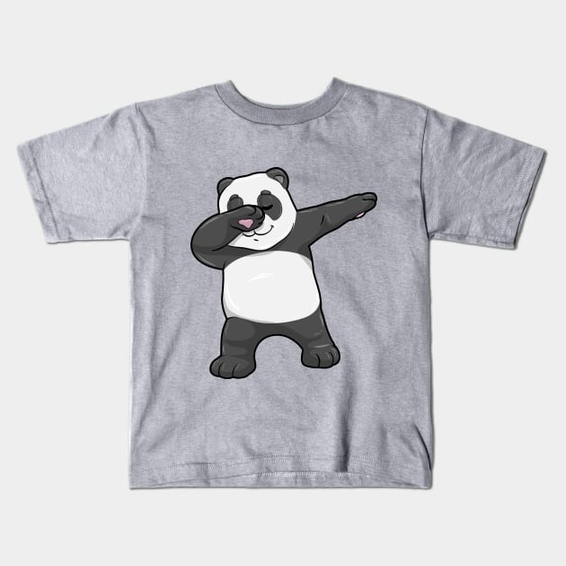 Panda at Hip Hop Dance Dab Kids T-Shirt by Markus Schnabel